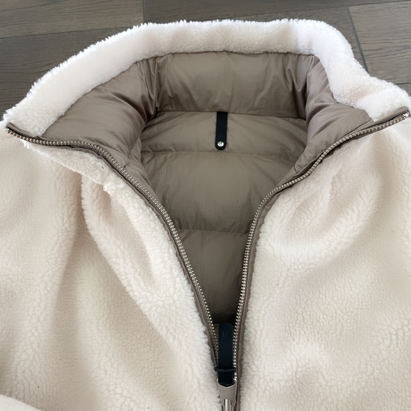 💕Mackage CELYN REVERSIBLE FOIL SHIELD DOWN TEDDY FLEECE JACKET XXS - Picture 5 of 6